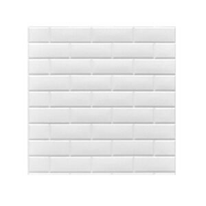 Placa 3D Azulejo Blanco Liso 70×77