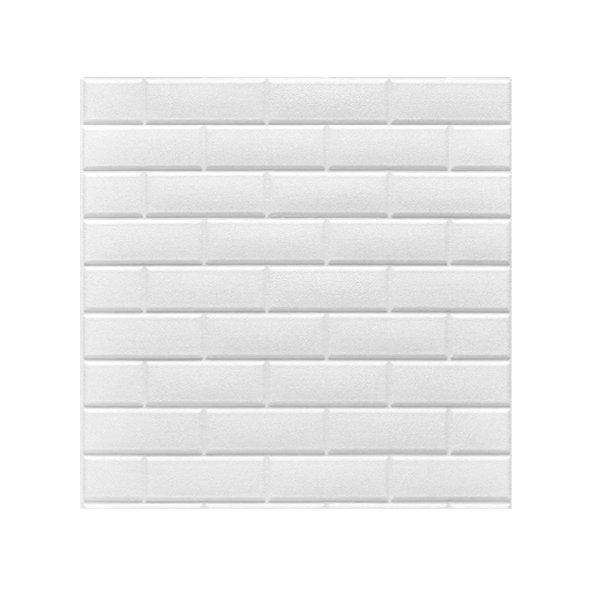 Placa 3D Azulejo Blanco Liso 70×77