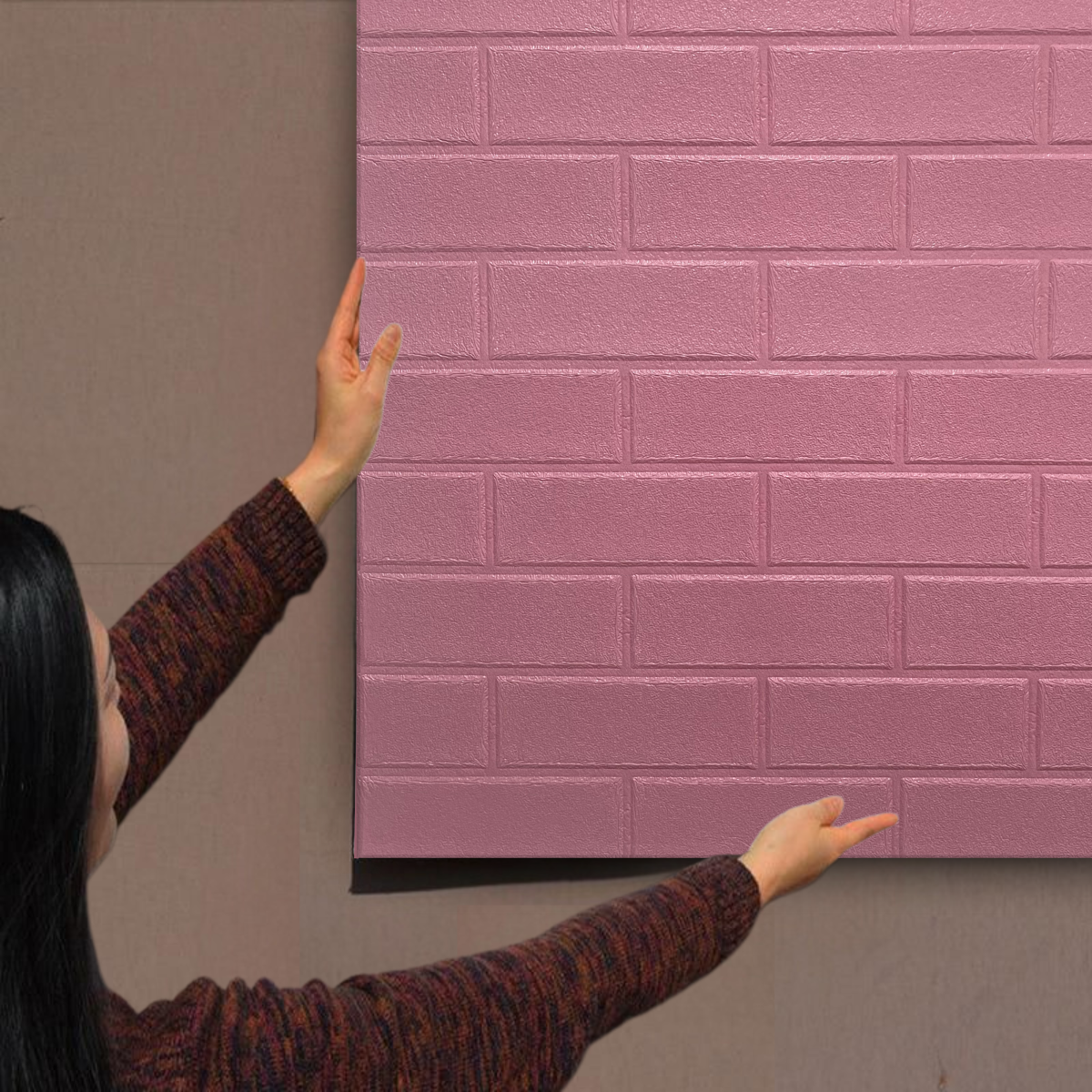 Placa 3D Azulejo Rosa Liso 70×77 - Imagen 6