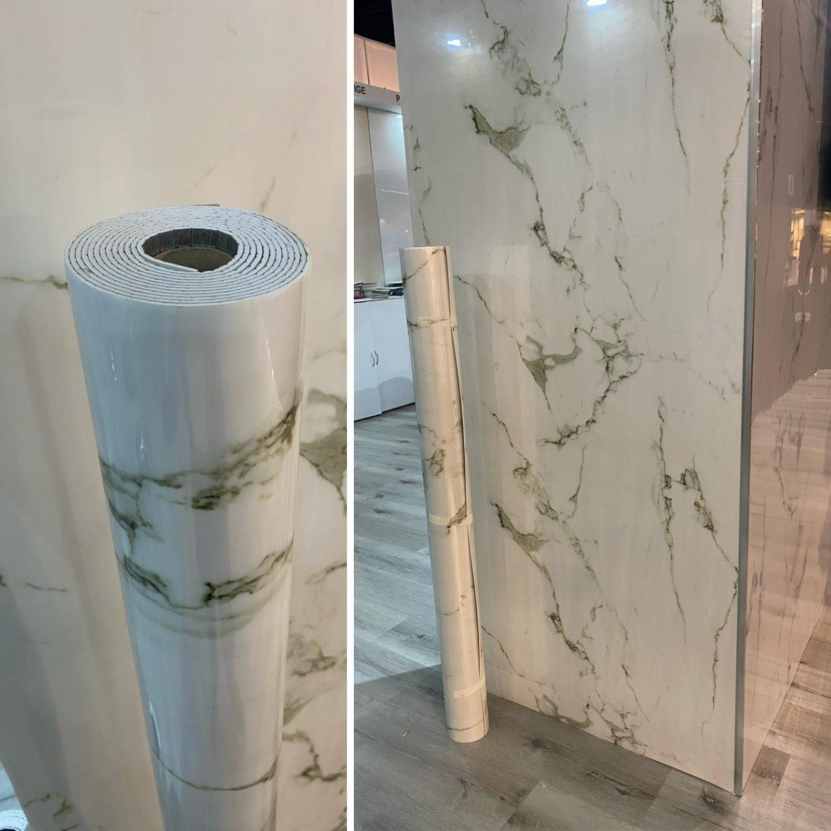 Rollo Vinilo Autoadhesivo Calacatta 1,20mts x 3mts - Imagen 6
