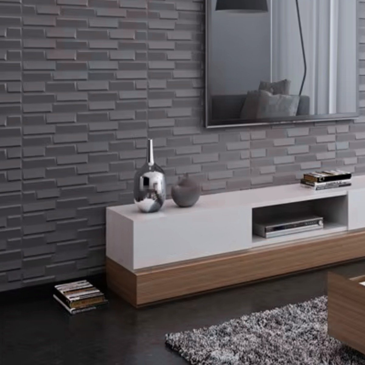 Placa 3D Azulejo New Black - Imagen 4