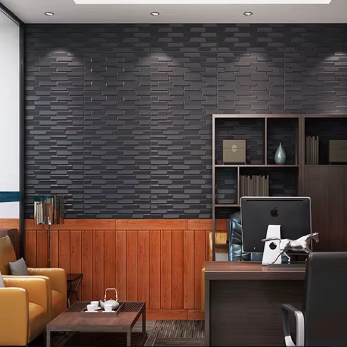 Placa 3D Azulejo New Black - Imagen 5