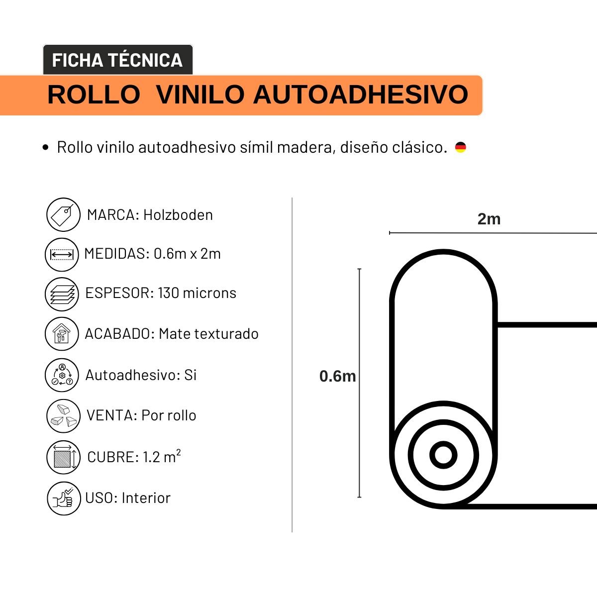 Papel vinilo autoadhesivo en rollo Simil Calacatta - Imagen 4