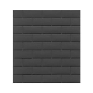 Placa 3D Azulejo Negro Liso 70×77