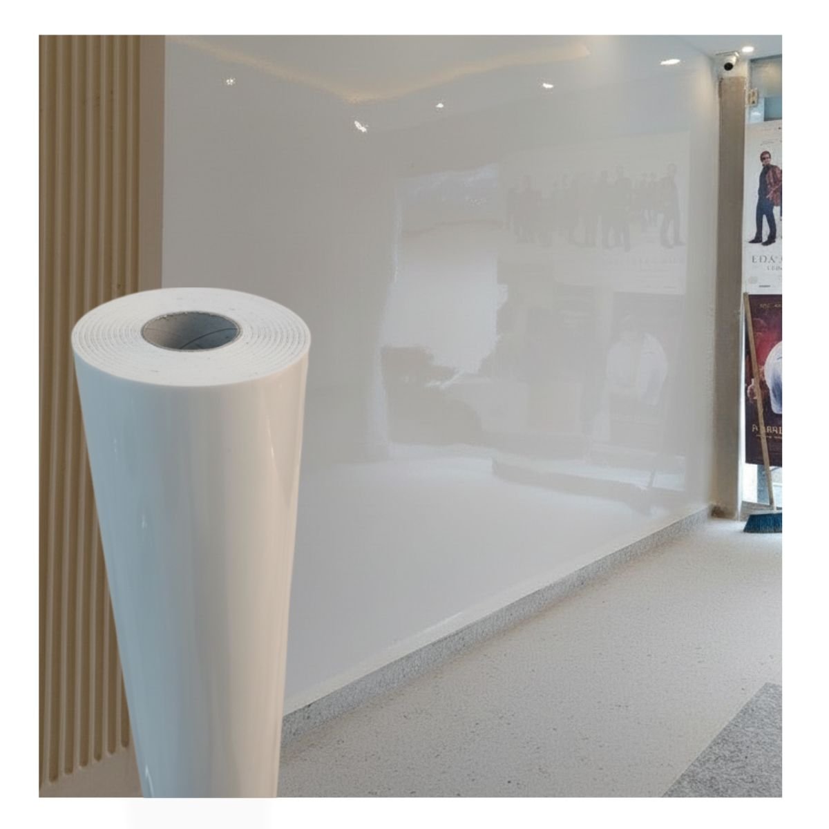 Rollo Vinilo Autoadhesivo White 1,20mts x 3mts - Imagen 2