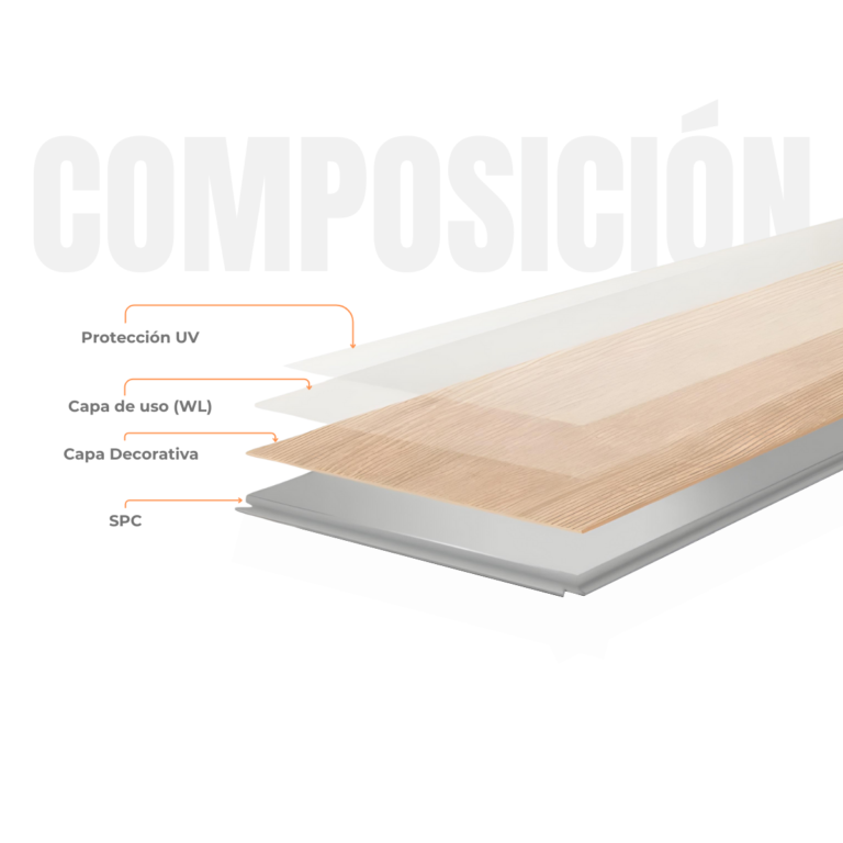 Piso Vinilico SPC 5mm Simil Madera Oak con Manta Incluida - Imagen 3