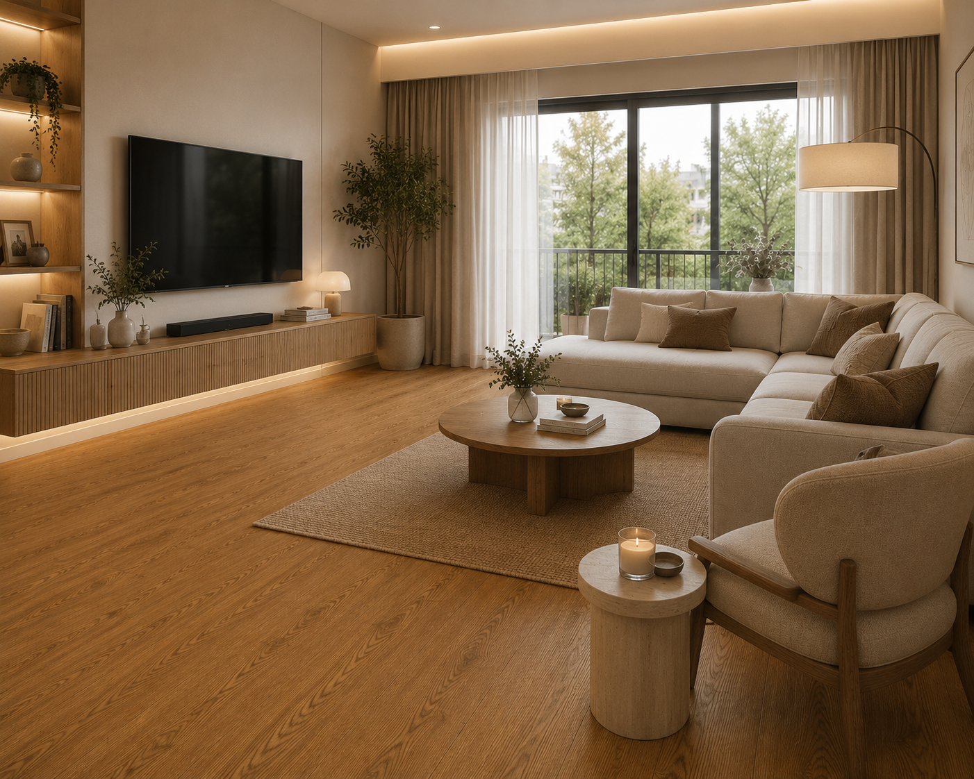 Piso Flotante Madera HDF Roble Oscuro - Imagen 7
