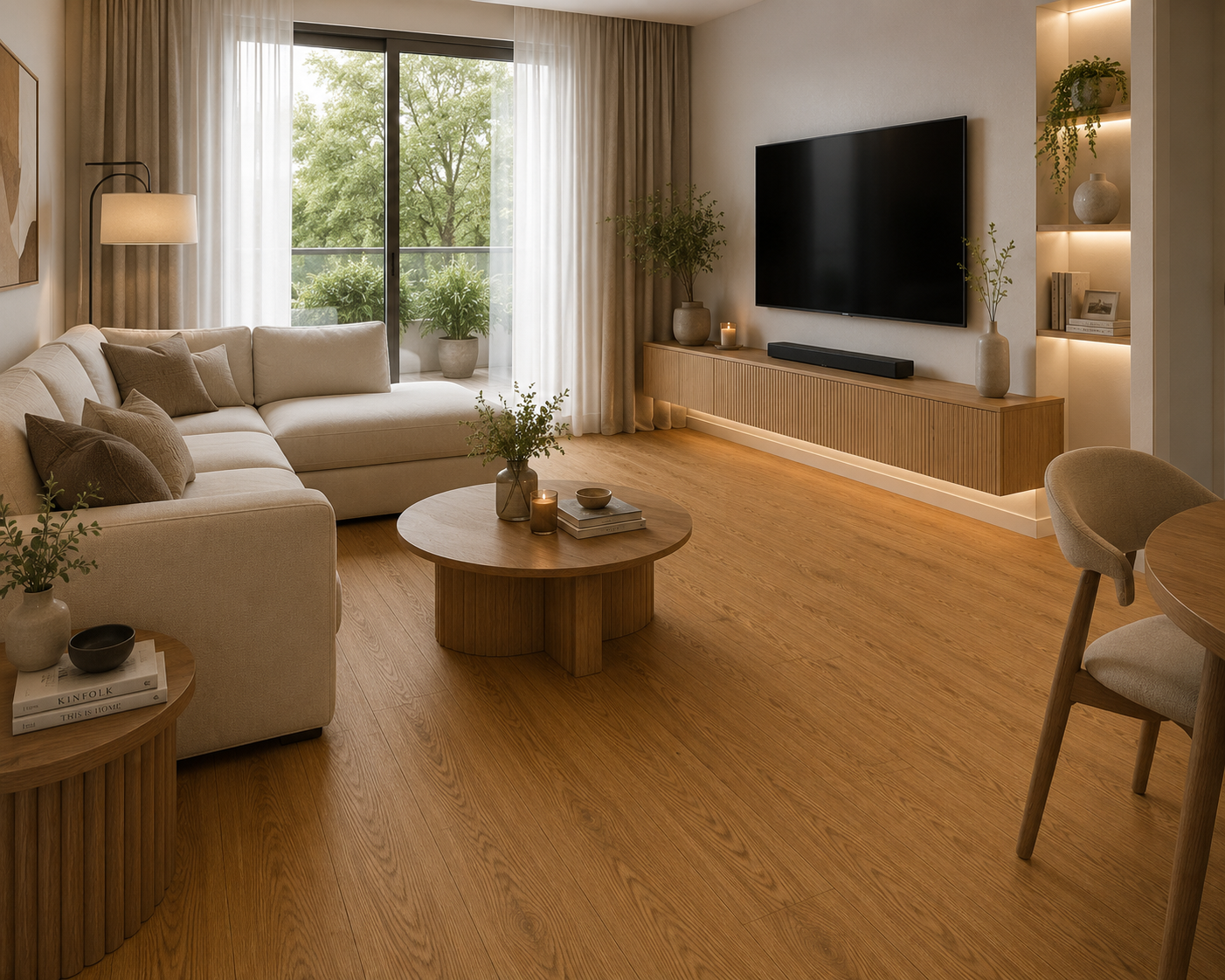 Piso Flotante Madera HDF Roble Oscuro - Imagen 8